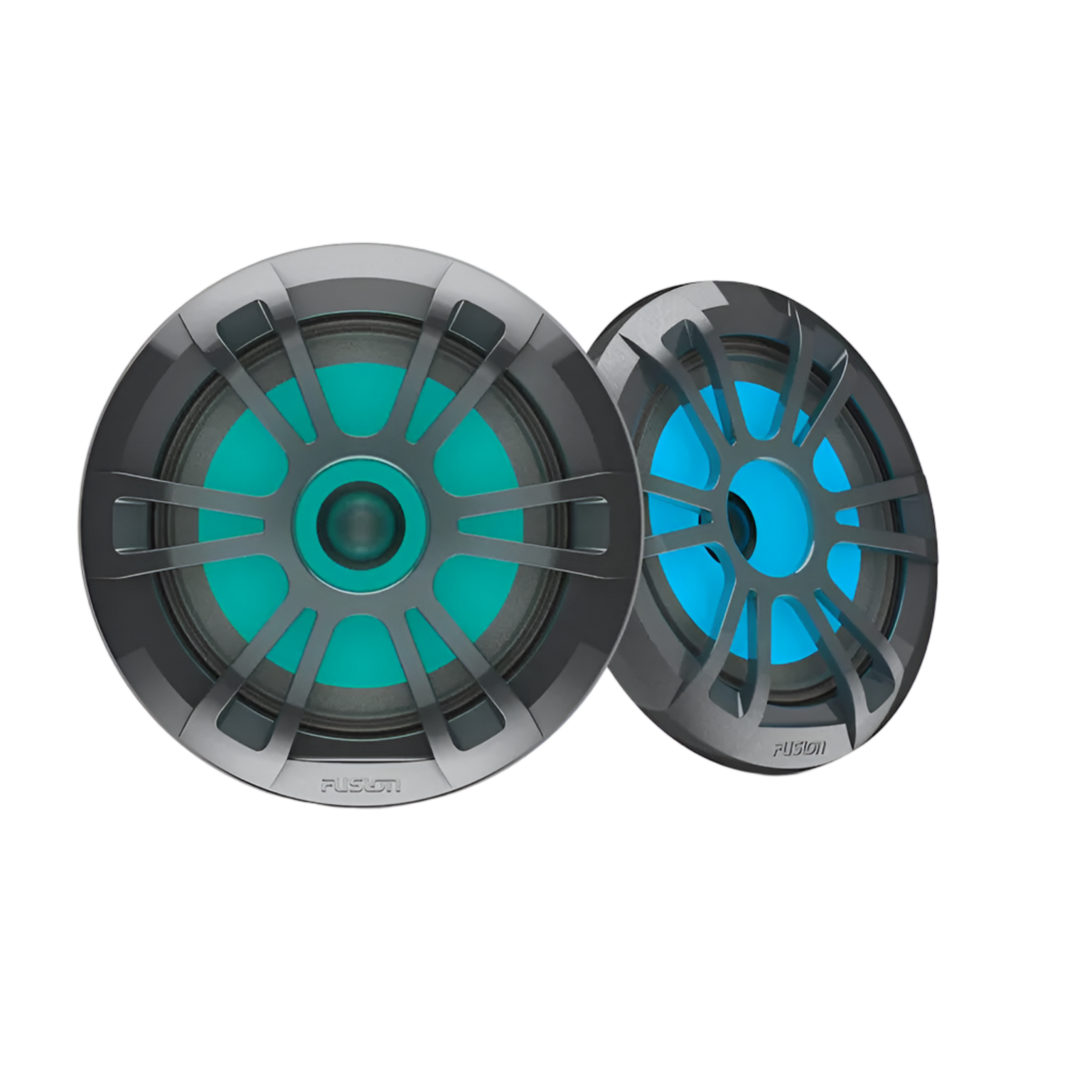 Fusion® EL Series Marine Speakers 6.5" 80-Watt Sports Grey Marine Speaker (Pair) with RGB LED Lighting - 010-02080-20
