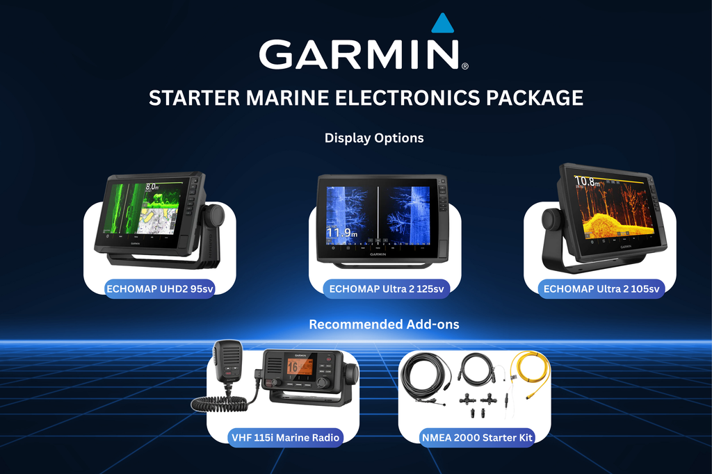 GARMIN STARTER MARINE ELECTRONICS PACKAGE