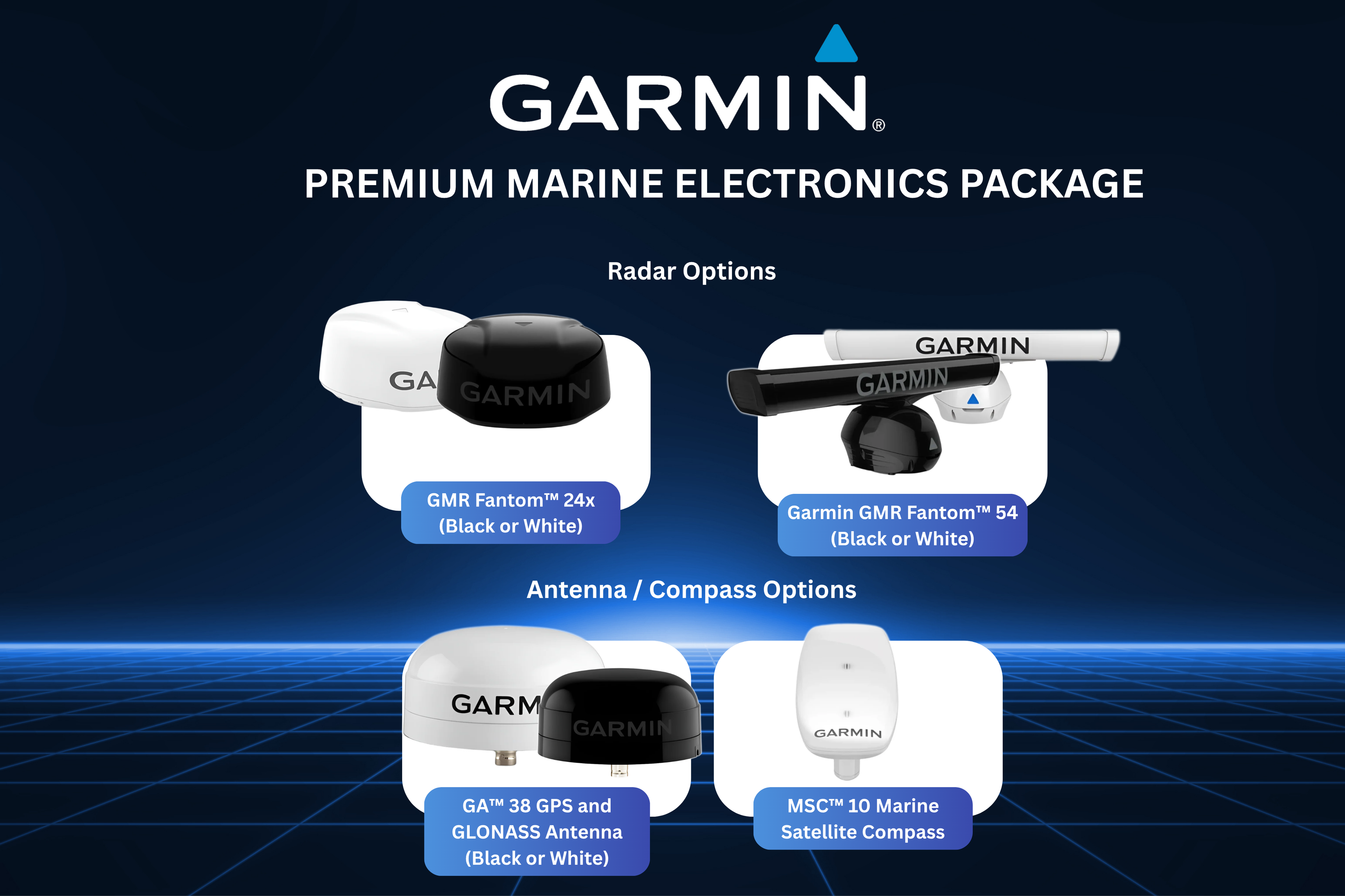GARMIN PREMIUM MARINE ELECTRONICS PACKAGE