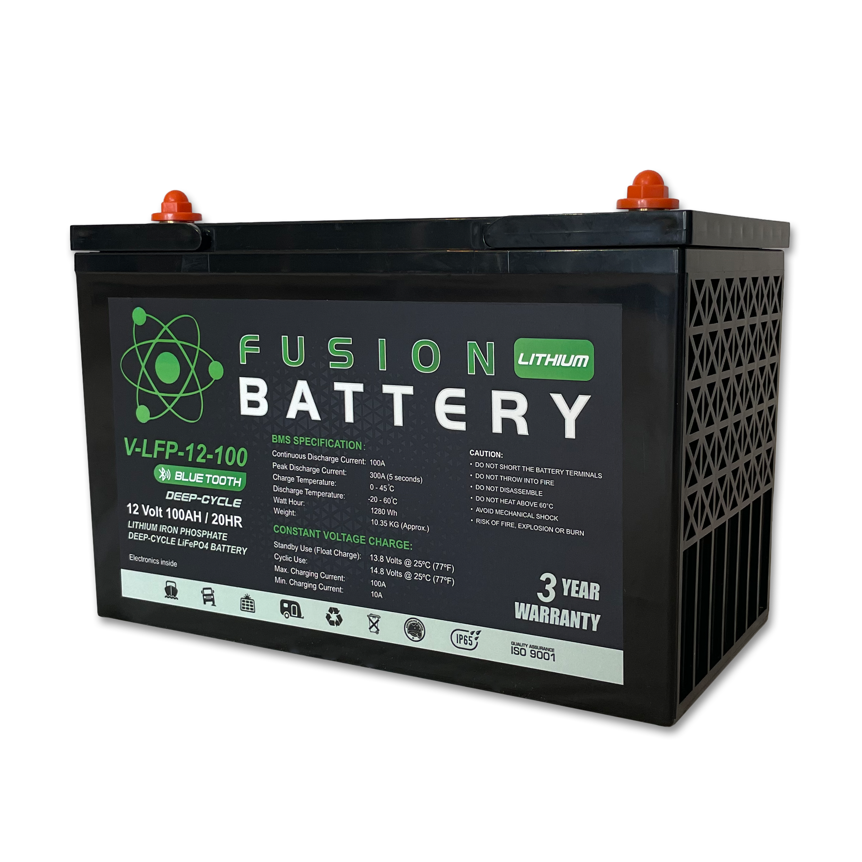 Fusion V-LFP-12-100 Deep-Cycle 12v 100Ah Lithium Battery