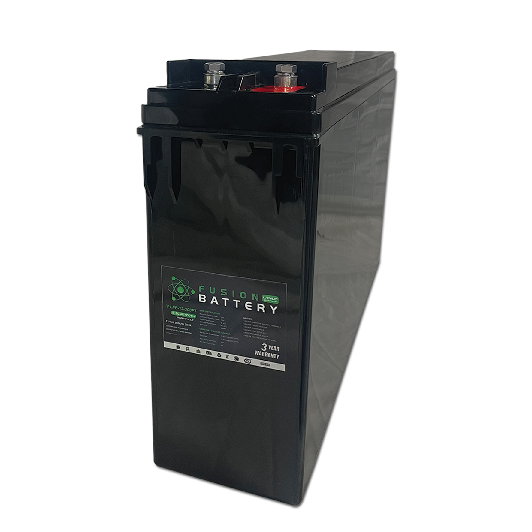 Fusion V-LFP-12-200FT Slim-Line Deep Cycle 12v 200AH Lithium Battery