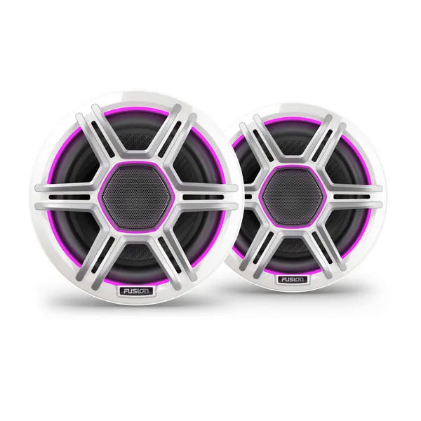 Fusion Apollo™ Speakers, 6.5" LED Marine Speakers with Sports White Grilles