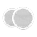 Fusion® FM Series Marine Speakers, 7.7" 200-Watt Round White Flush-Mount Marine Speaker
