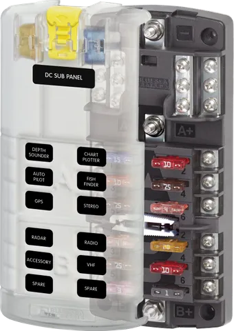 Fuse Block ST Blade Dual12 Circ inc Neg