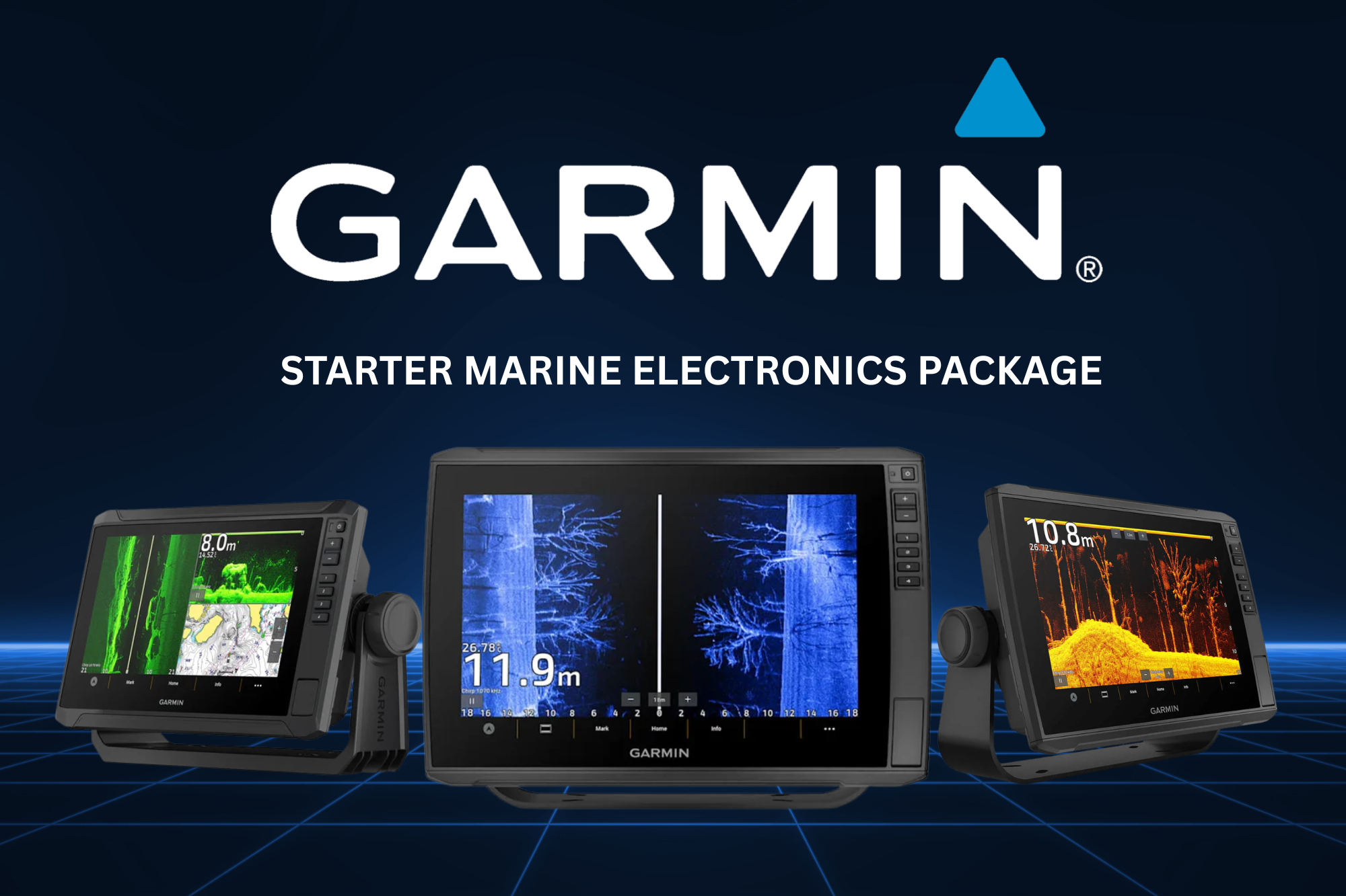 GARMIN STARTER MARINE ELECTRONICS PACKAGE