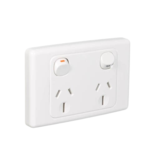 Powerpoint Clipsal 10 Amp C2000 Double Internal Powerpoint White