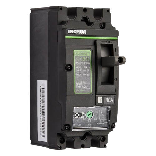 Noark 80 Amp EX9MD1B DC Moulded Case Circuit Breaker MCCB 2 Pole 25kA