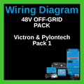 Wiring Diagram - 48v Off-Grid Pack | Victron & Pylontech Pack 1