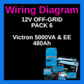 Wiring Diagram - 12v Off-Grid Pack 6 | Victron 5000VA & EE 480Ah
